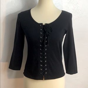 I.N.C Tied Black Top